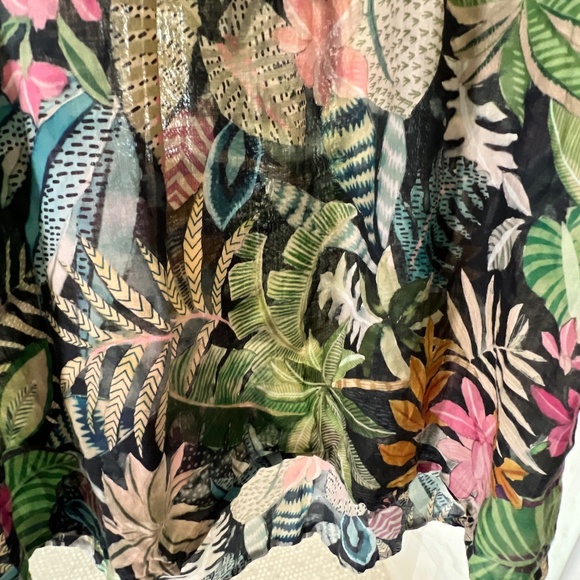 Johnny Was Tropical Puff Sleeve Dress - Picture 14 of 16